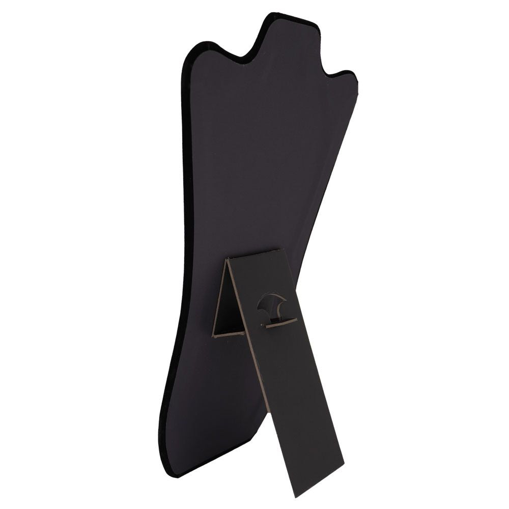 Black Velvet Curved Jewelry Necklace Easel, 14" Tall
