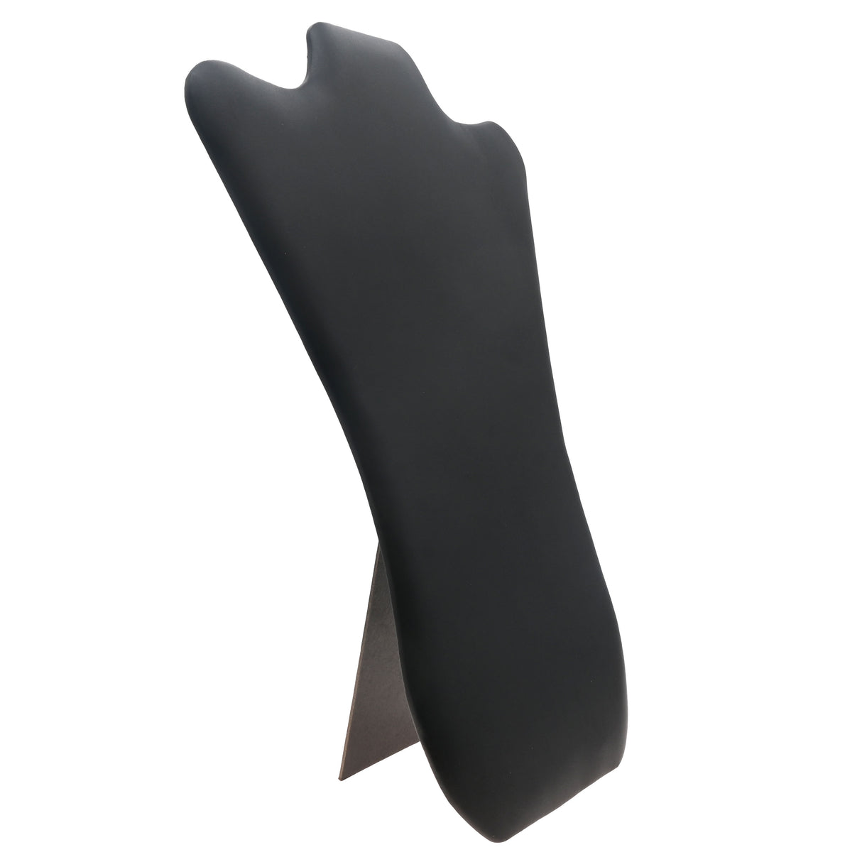 Curved Black Leatherette Necklace Easel - 14" Tall