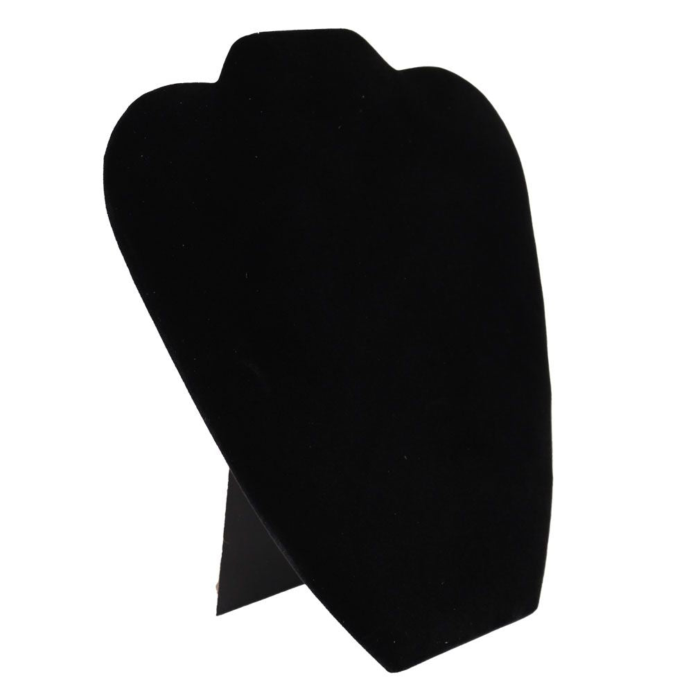 Black Velvet Wide Jewelry Necklace Display Easel, 8-5/8" Tall