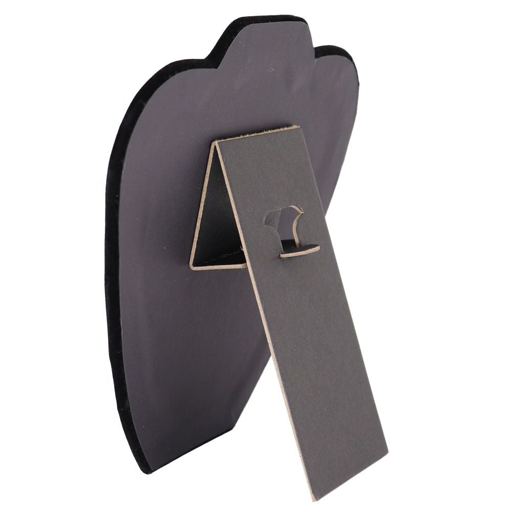 Black Velvet Wide Jewelry Necklace Display Easel, 8-5/8" Tall