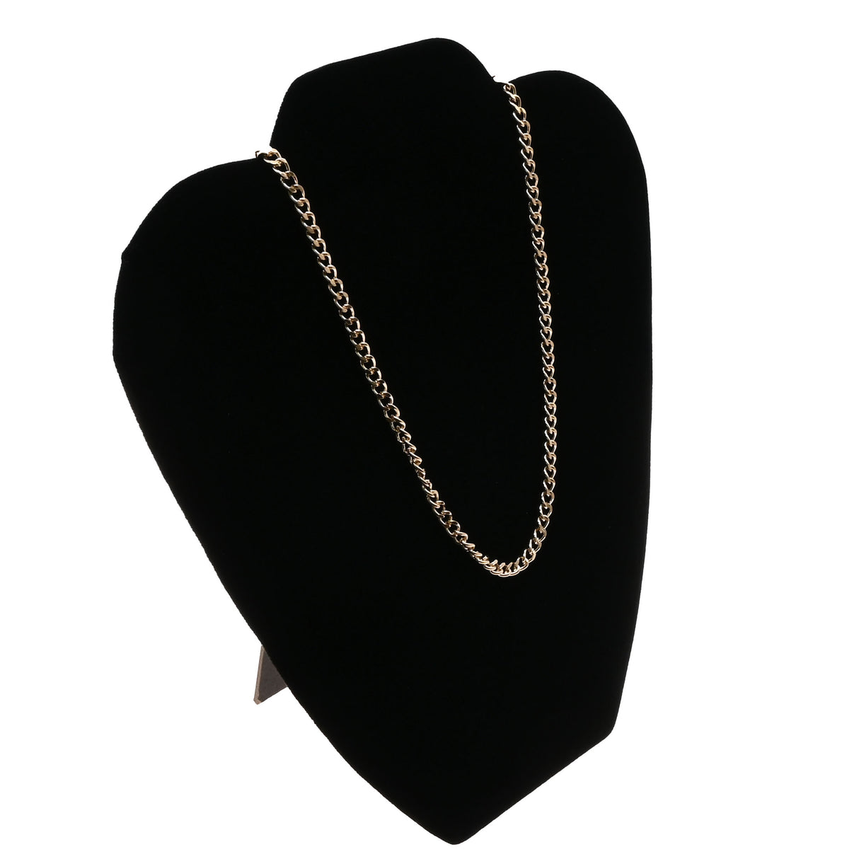 Black Velvet Wide Jewelry Necklace Display Easel, 8-5/8" Tall