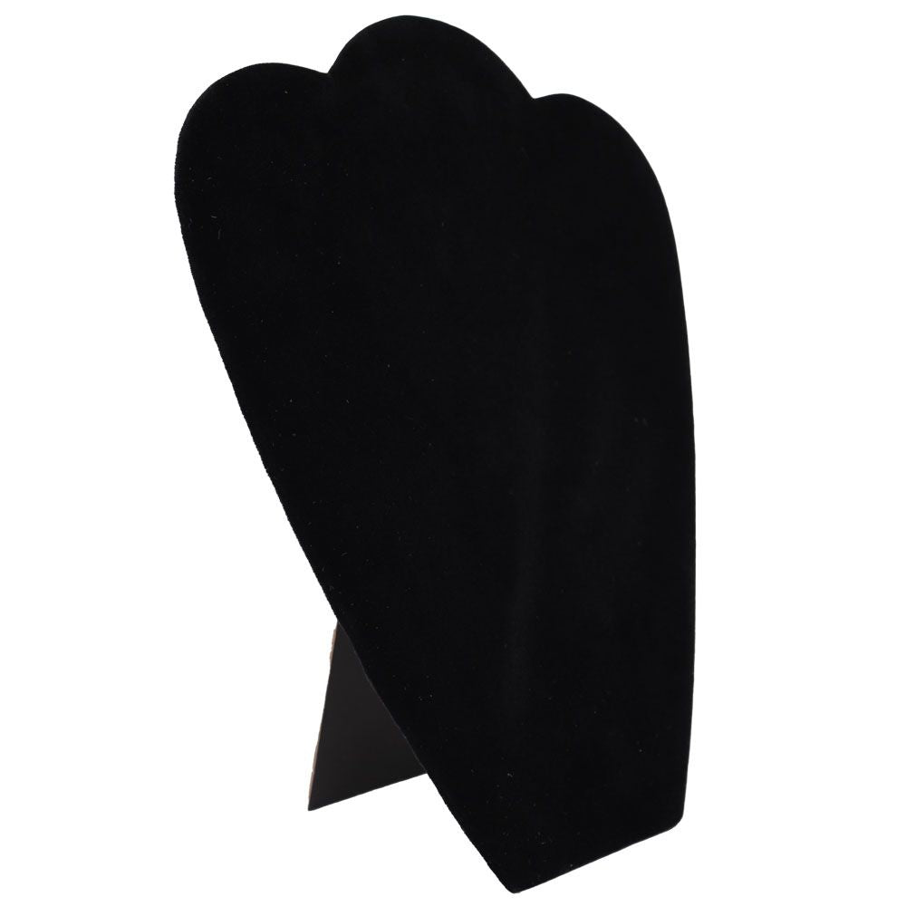 Black Velvet Jewelry Necklace Display Easel, 10-7/8" Tall