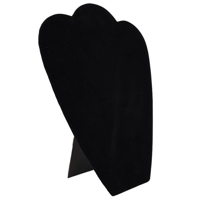 Black Velvet Jewelry Necklace Display Easel, 10-7/8" Tall