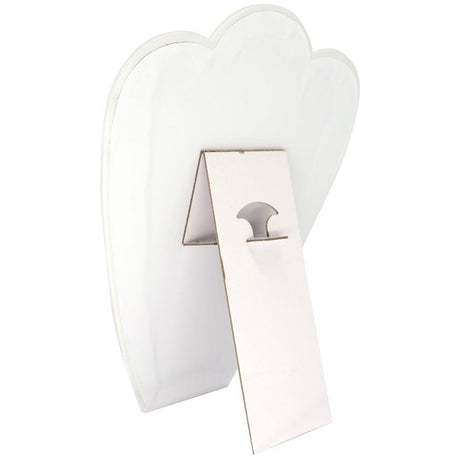 White Leatherette Jewelry Necklace Display Easel, 10-7/8" Tall