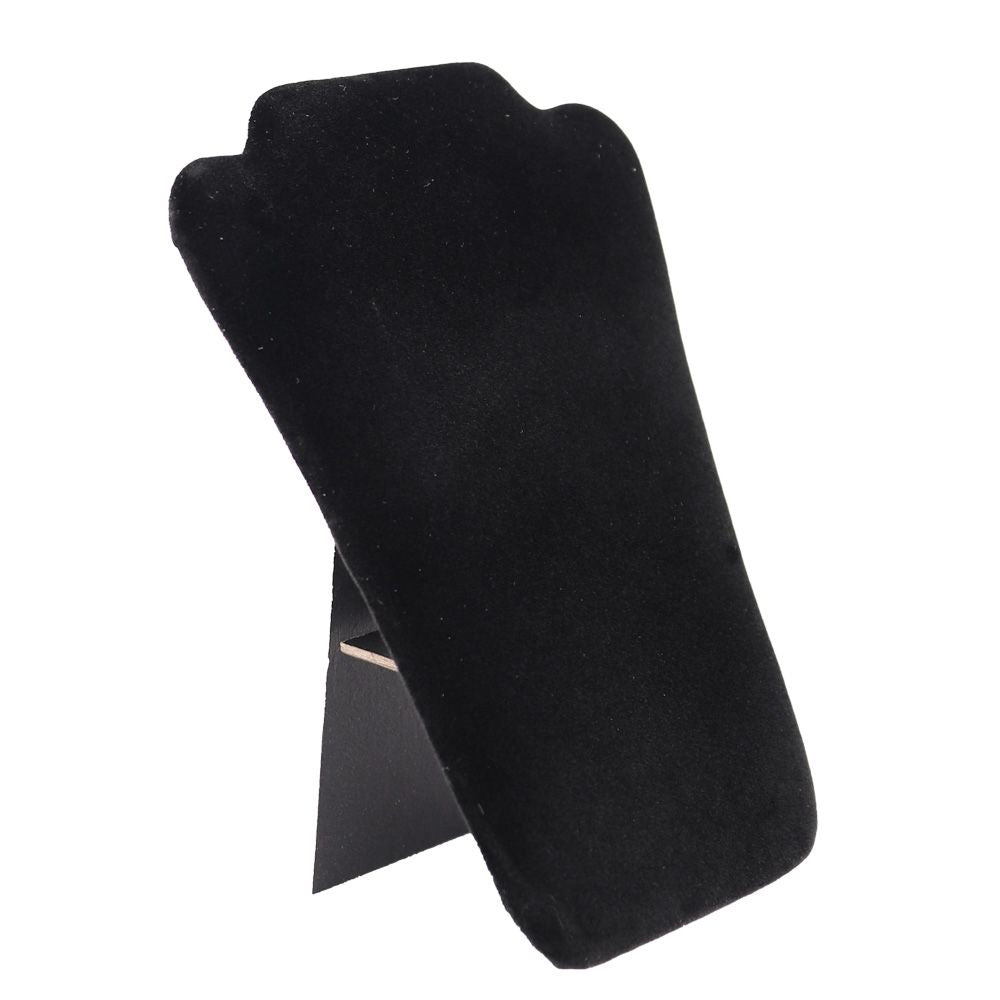 Black Velvet Padded Jewelry Necklace / Pendant Display Easel