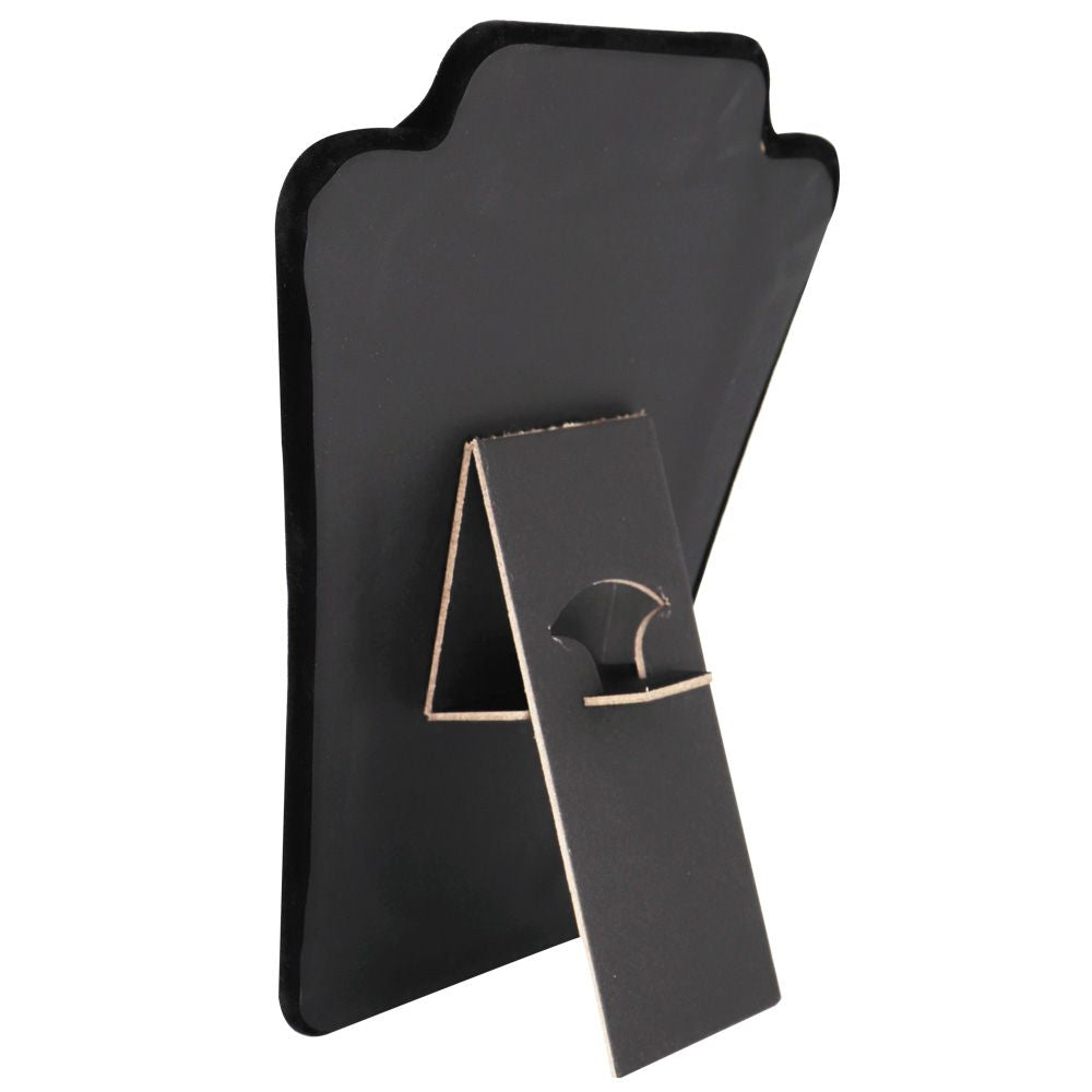 Black Velvet Padded Jewelry Necklace Display Easel, 8" Tall