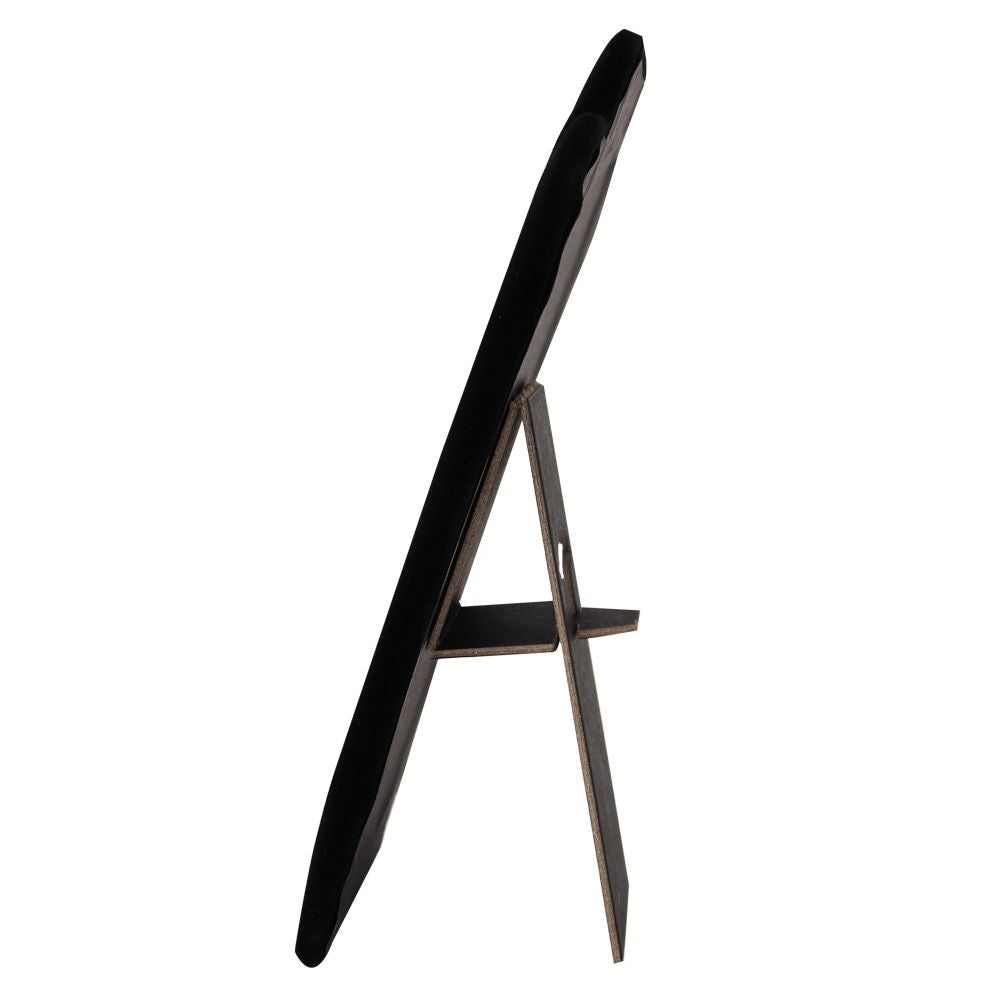 Black Velvet Padded Jewelry Necklace Display Easel, 8" Tall