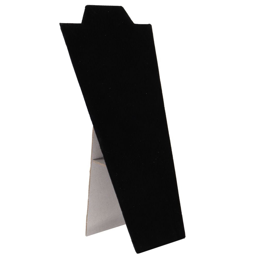 Black Velvet Skinny Jewelry Necklace Display Easel, 8-7/8" Tall