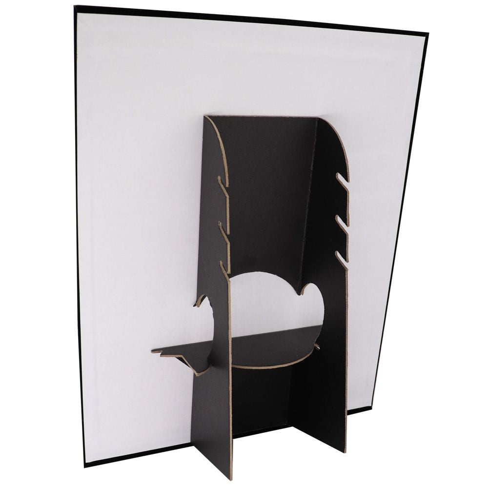 Black Velvet 12 Hook Jewelry Chain Display Board, 15" Tall