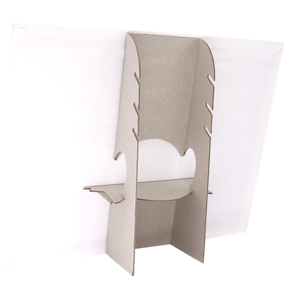 White Leatherette 15 Hook Jewelry Chain or Necklace Board