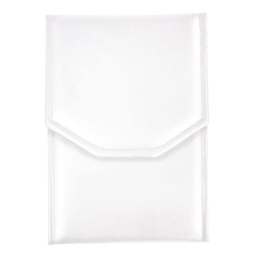 White Leatherette Jewelry Necklace Presentation Folder
