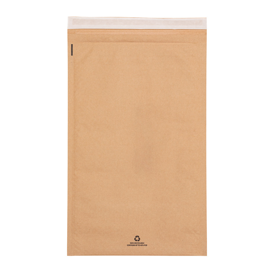 Back of Large Brown Kraft Padded Shipping Mailers