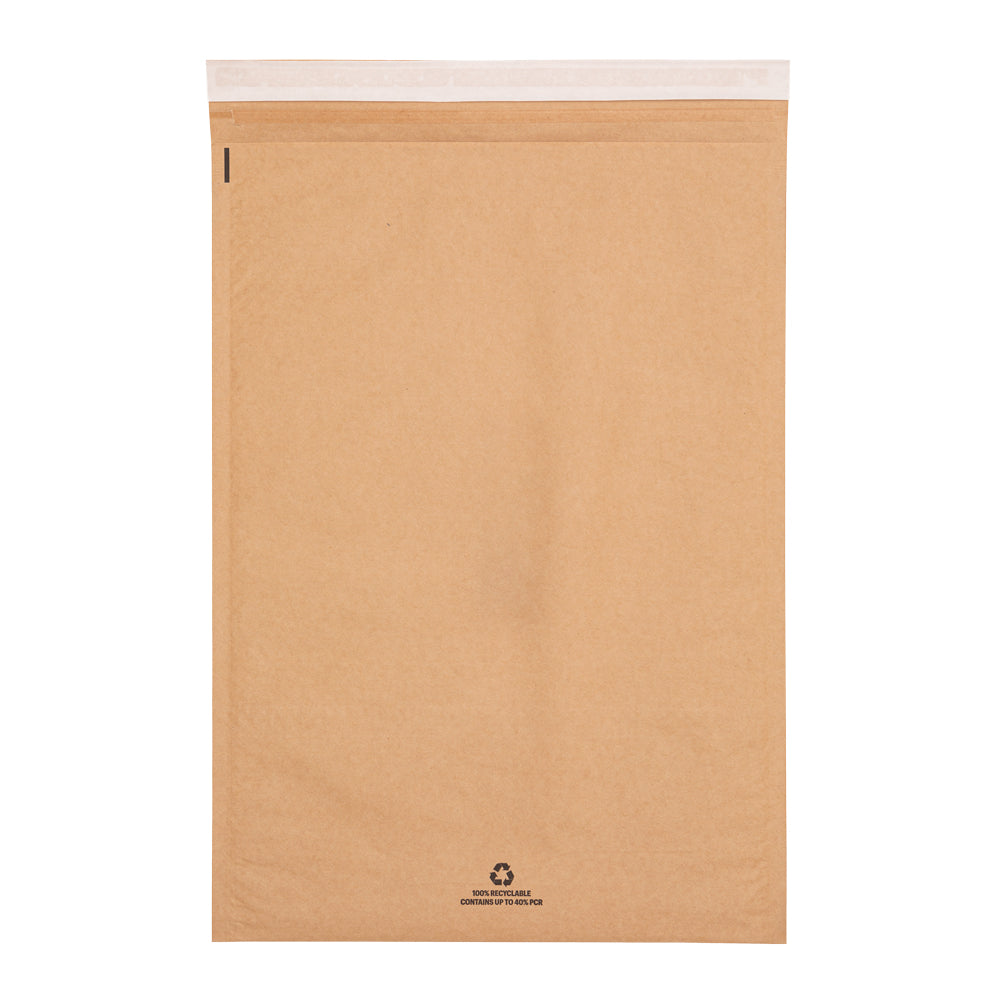 Back Side of Large Brown Kraft Padded Shipping Mailer Bulk