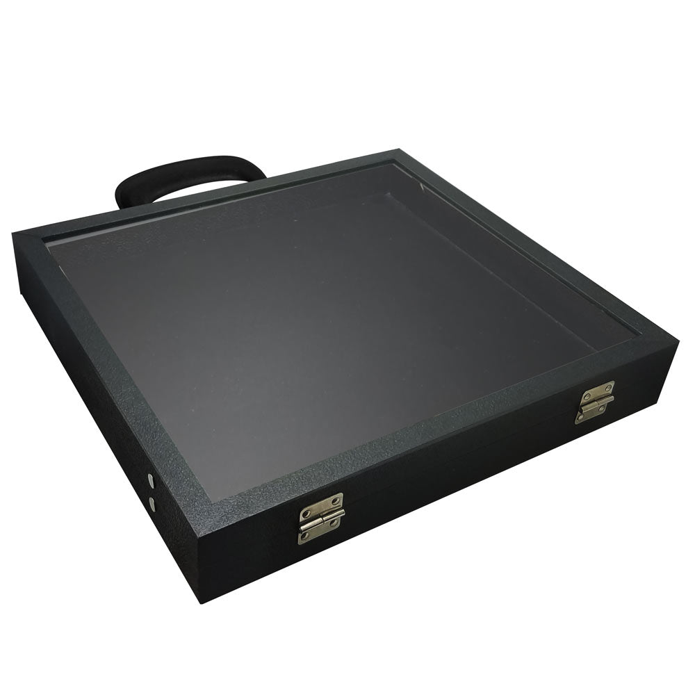 Glass Top Portable Jewelry Showcase Display Tray