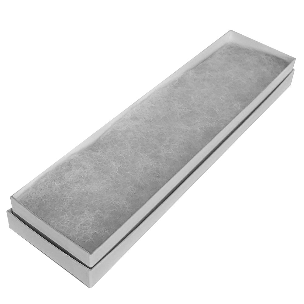 White gloss cotton filled bracelet or watch gift boxes