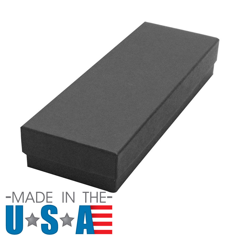 Premium Matte Black Cotton Filled Jewelry Bracelet / Watch Boxes #82