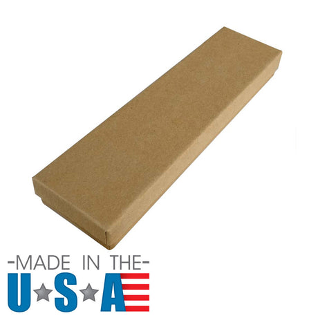 Premium Brown Kraft Paper Cotton Filled Jewelry Bracelet Gift Boxes #82