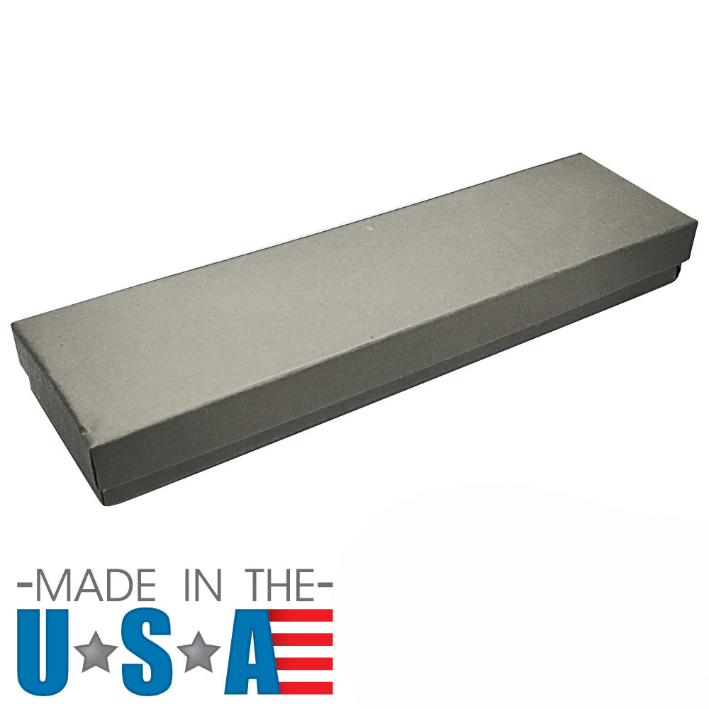 Premium Slate Grey Cotton Filled Jewelry Gift Boxes #82A