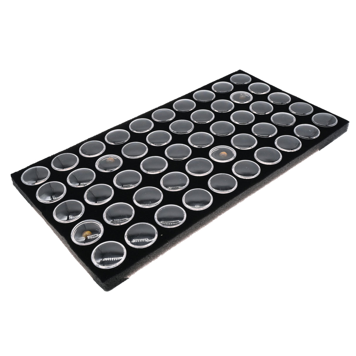Full Size Black Foam 50 Acrylic Jar Gemstone Tray Liner - Jars Diameter 1-1/8"