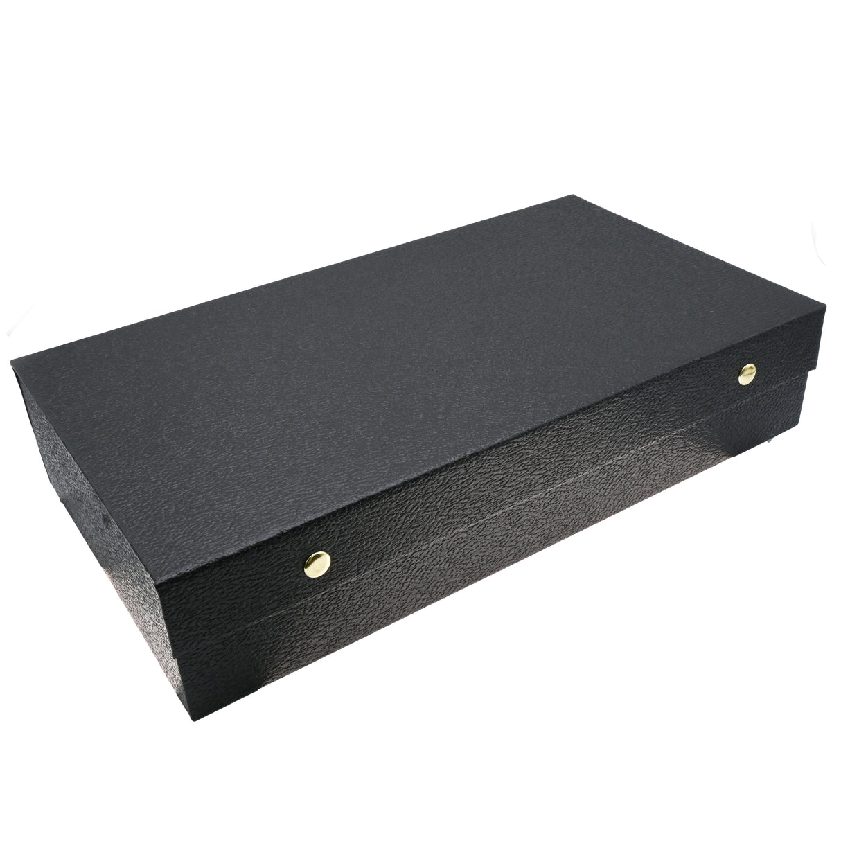 Black Leatherette Jewelry Display Tray with Snap Lid, 3" Tall