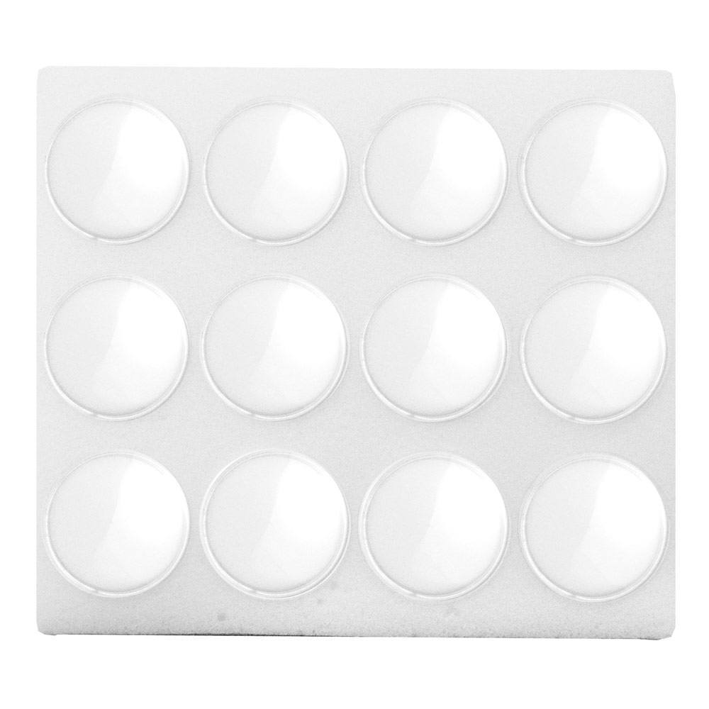 Half Size White Foam 12 Acrylic Jar Gemstone Tray Liner - Jars Diameter 1-3/4"