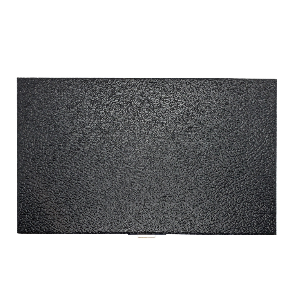 Black Leatherette Wide Slot Jewelry Ring Tray Travel Case, Holds 24 Rings