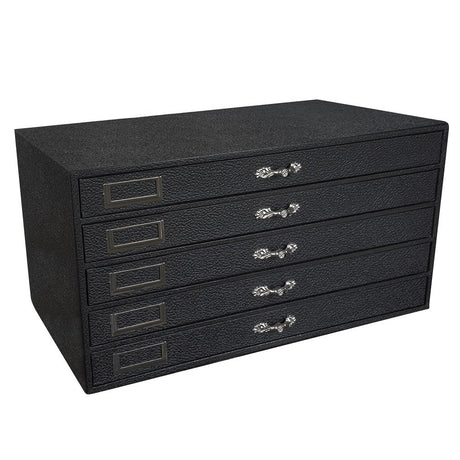 Black 5 Tray Jewelry Storage Organizer
