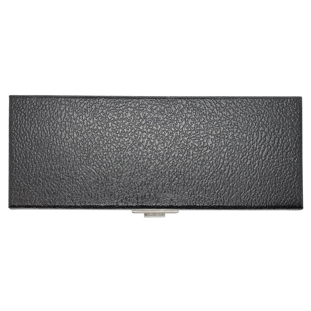 Black Leatherette Wide Slot Jewelry Ring Tray Travel Case - 12 Rings