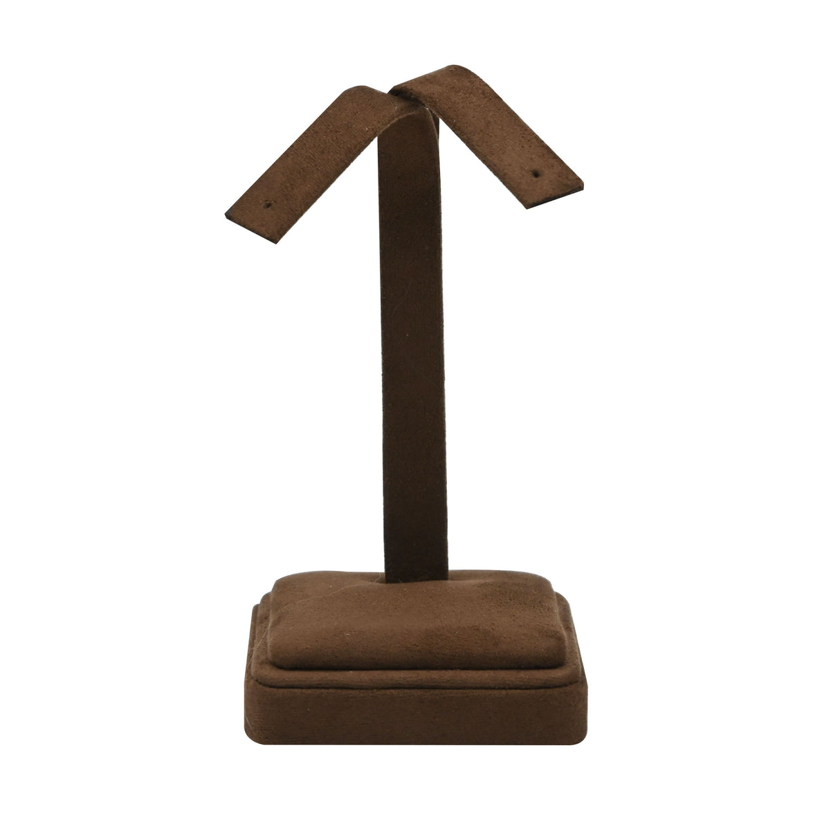 Brown Suede Jewelry Earring Tree Stand - 5" Tall