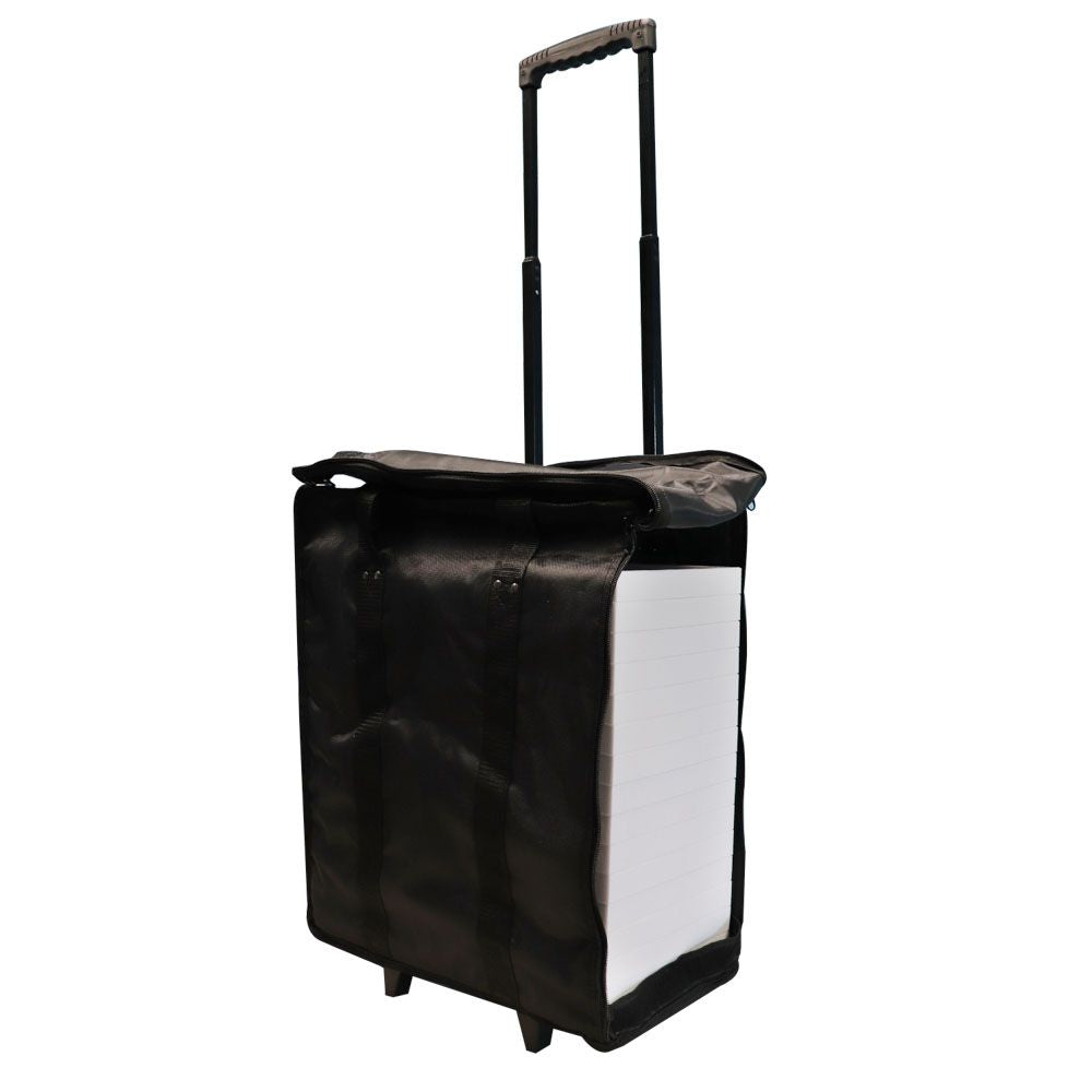 Large Jewelry Tray Carrying Case with Wheels, Holds 17 1" Trays