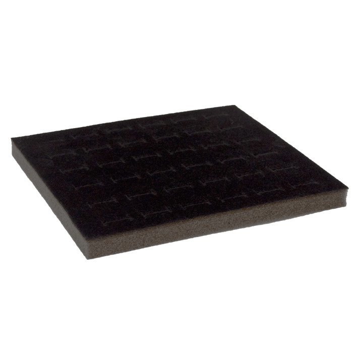 Black Half Size 36 Slot Jewelry Ring Tray Liner Insert