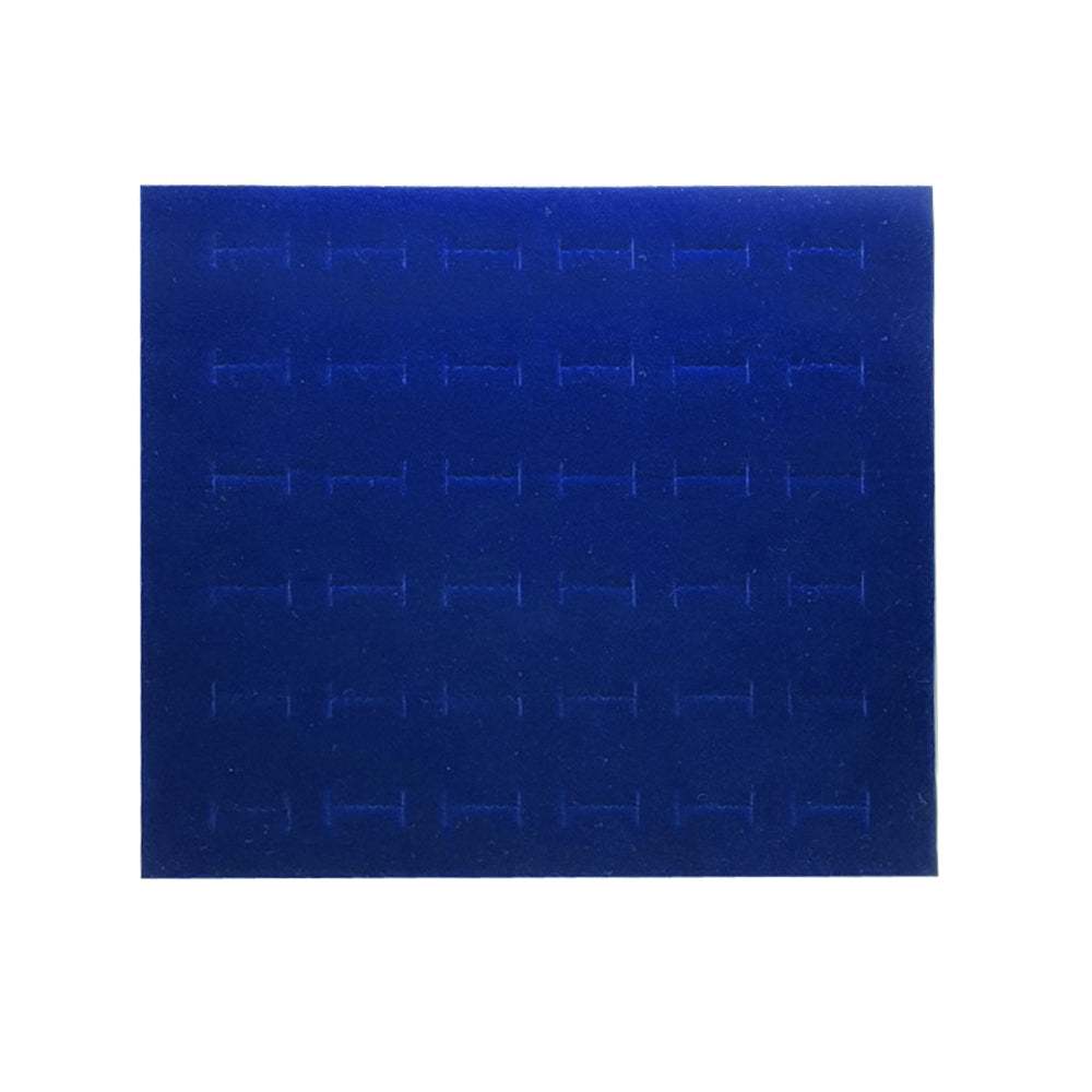 Blue Half Size 36 Slot Jewelry Ring Tray Liner Insert
