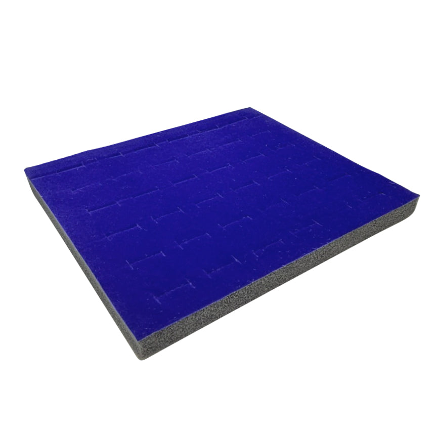 Blue Half Size 36 Slot Jewelry Ring Tray Liner Insert