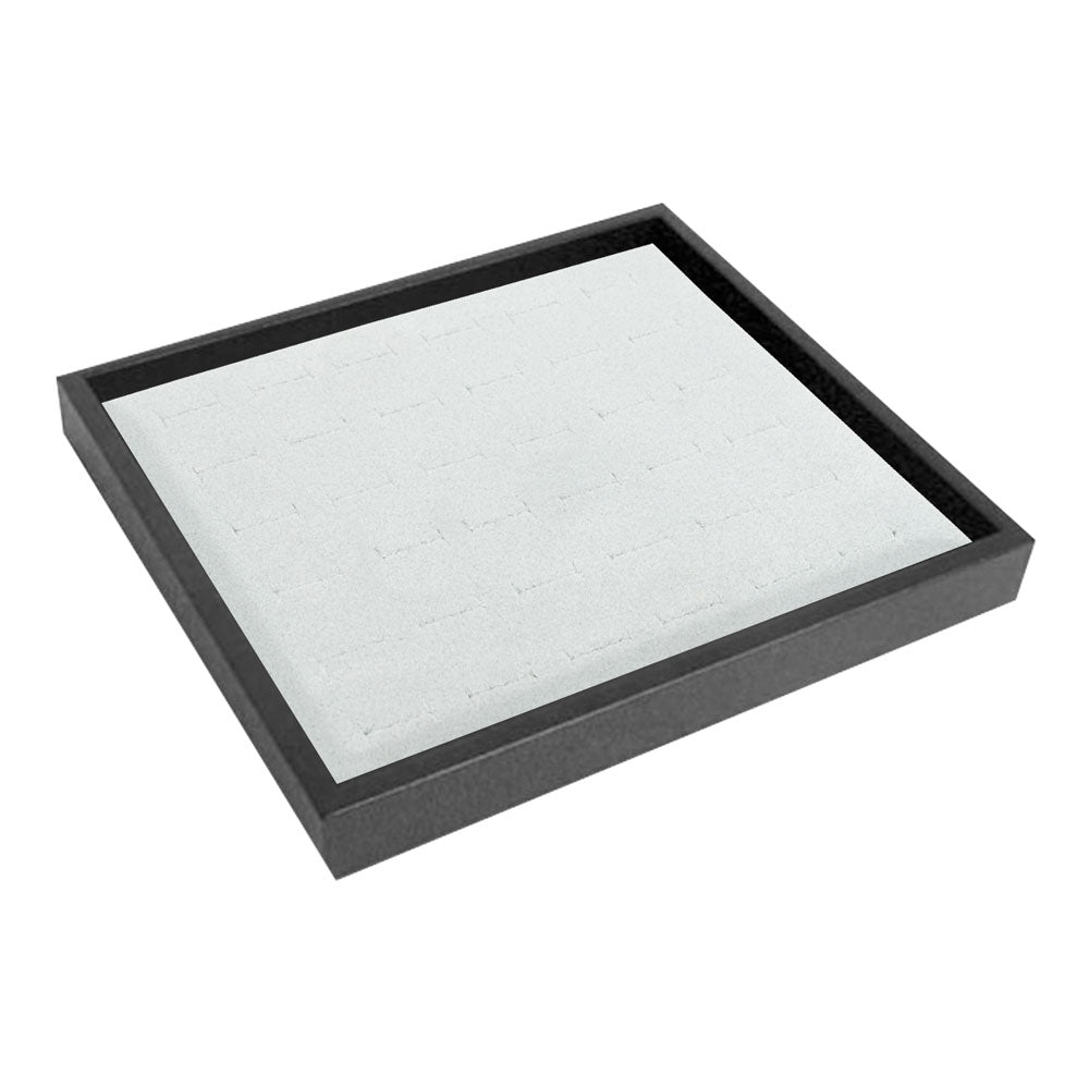 White Half Size 36 Slot Jewelry Ring Tray Liner Insert