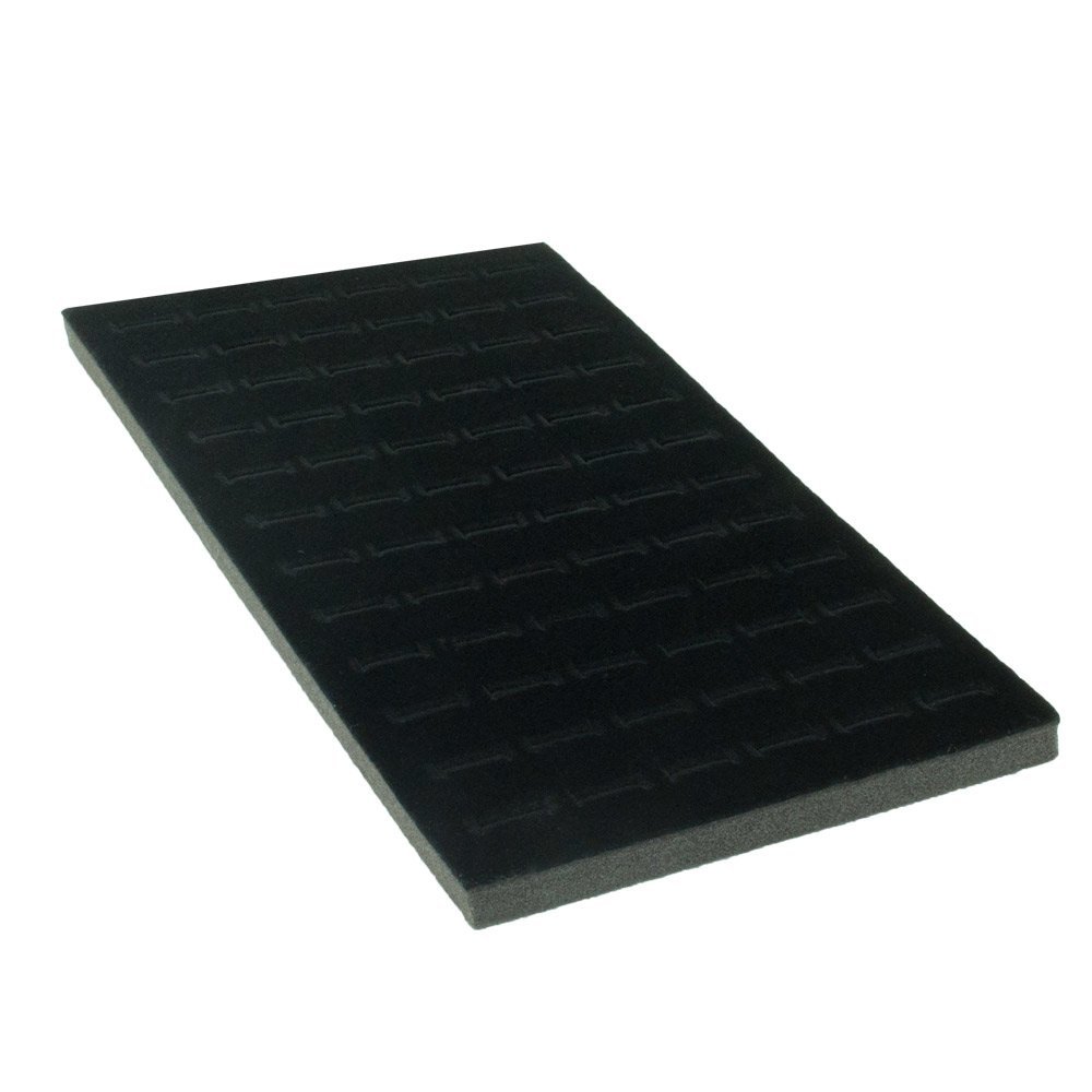 Black Foam 72 Slot Jewelry Ring Tray Liner Insert