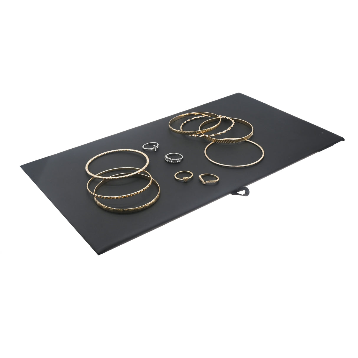 Black Leatherette Full-Size Jewelry Tray Insert Pad