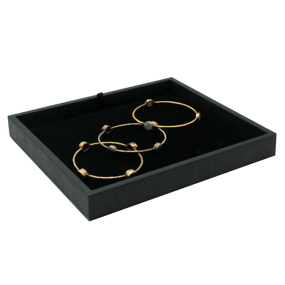 Black Velvet Half Size Jewelry Tray Liner Padded Insert