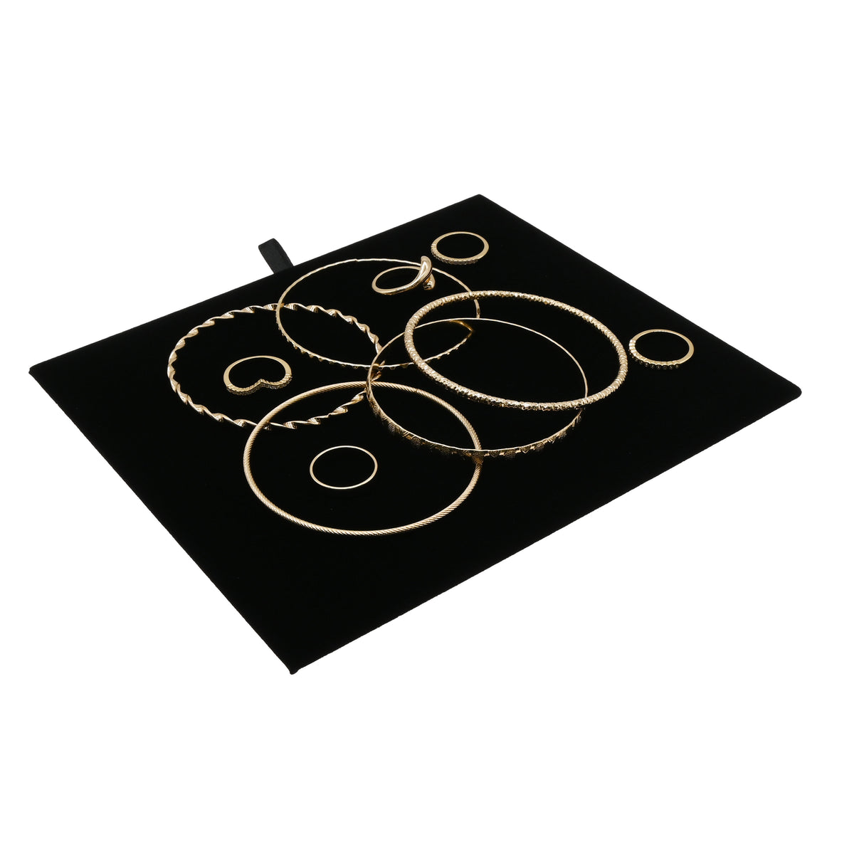 Black Velvet Medium Size Jewelry Tray Liner Padded Insert, 9" x 6"