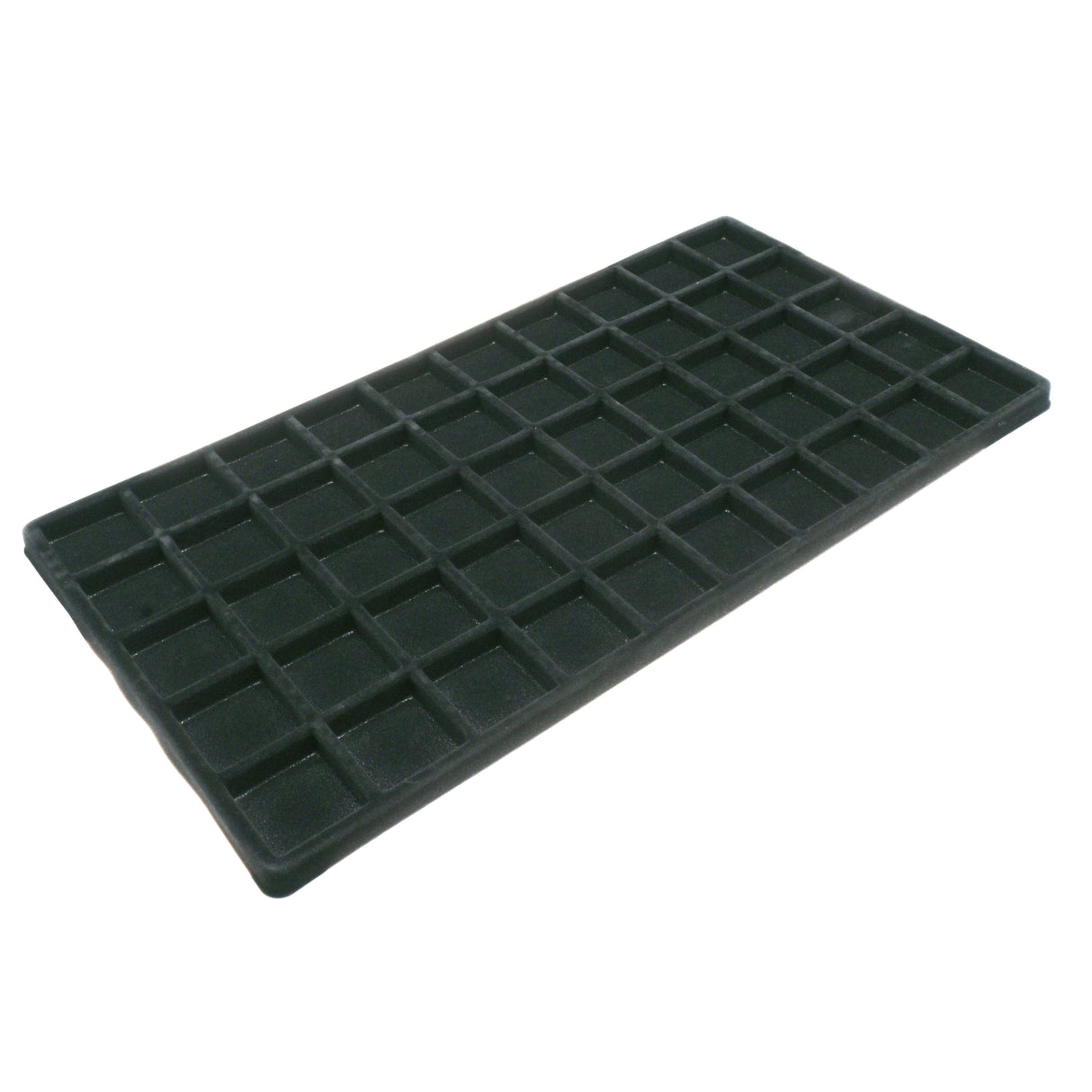 50-Compartment Black Flocked Jewelry Tray Liner - Full Size