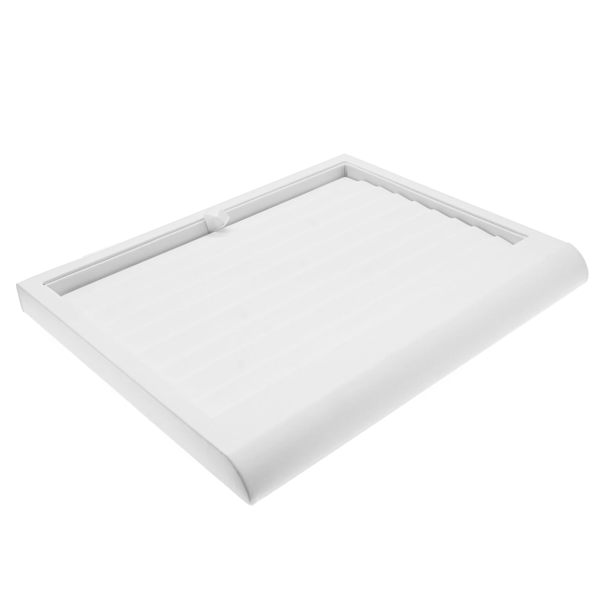 White Leatherette Bracelet Display Tray – Holds 8 Bracelets