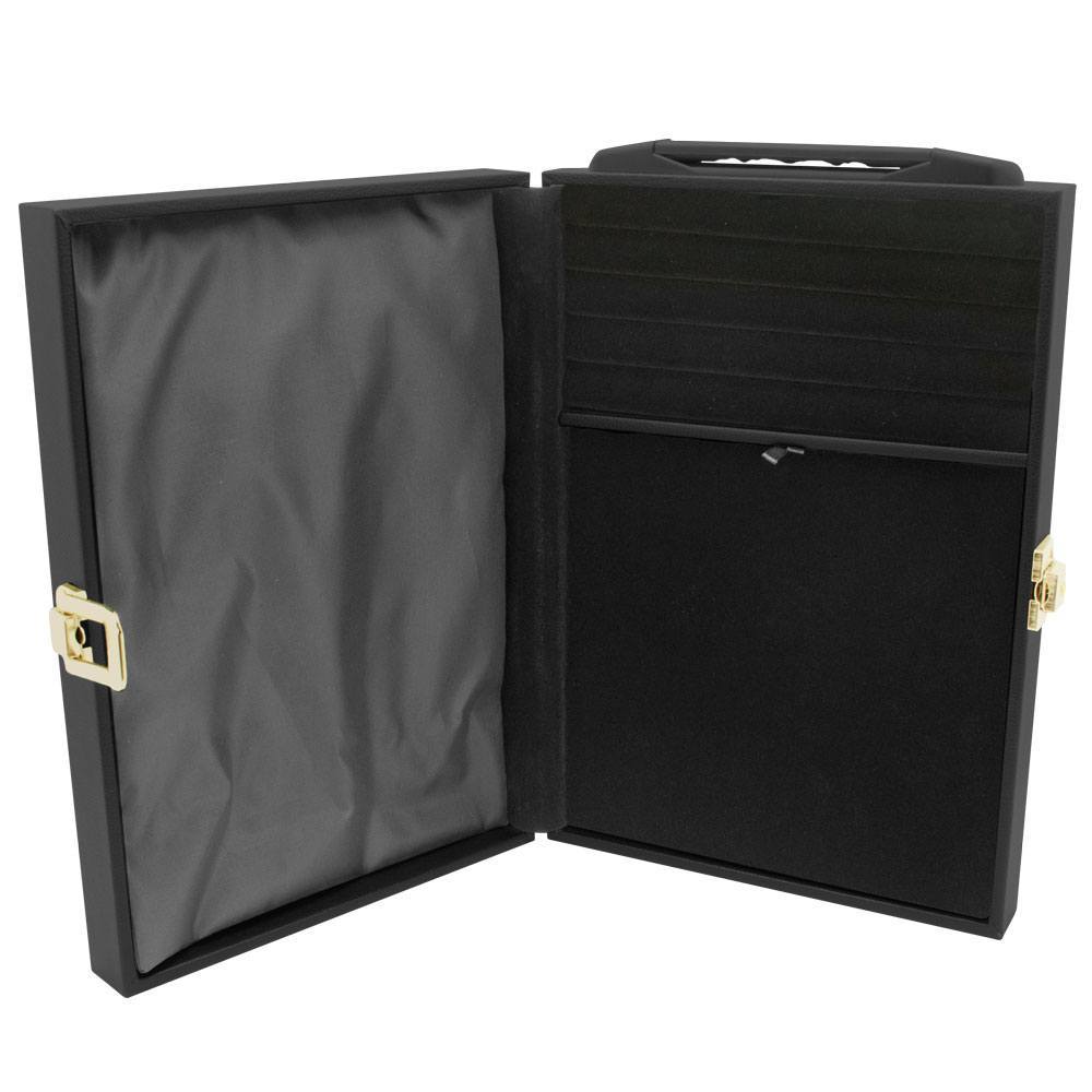Black Jewelry Attache Case for Necklace / Chains, Rings and Bracelets