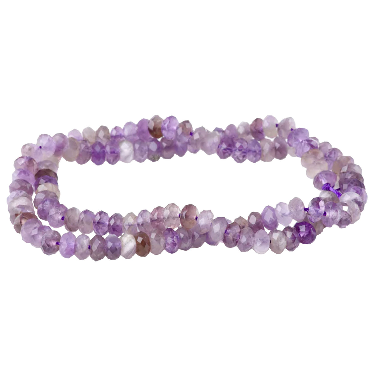 Amethyst 3x6mm Faceted Rondelle Beads - Natural Brazilian Purple Gemstone