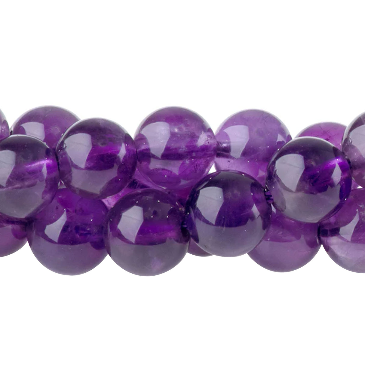 Amethyst 6mm Round Beads - Natural Purple Gemstone