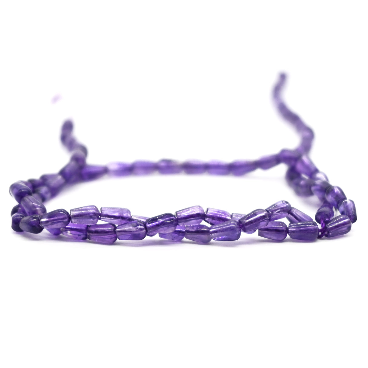 AA Amethyst 3x5mm Barrel Beads – Natural Dark Purple – 16” Strand