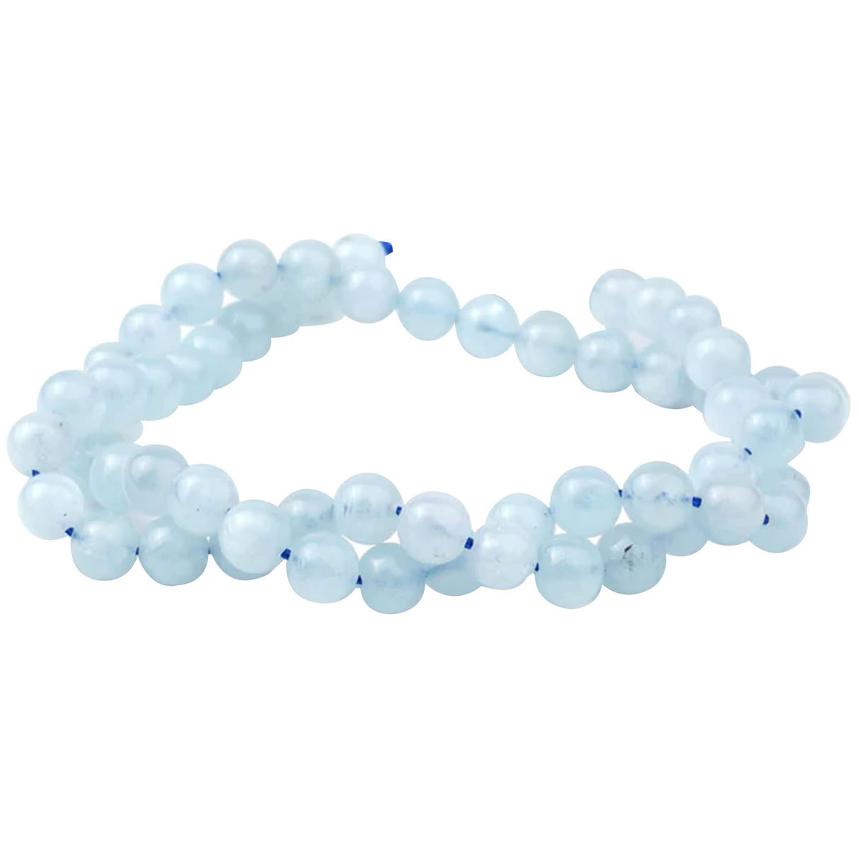 Aquamarine Beads 6mm Round A Grade - Natural Blue Gemstone Strand