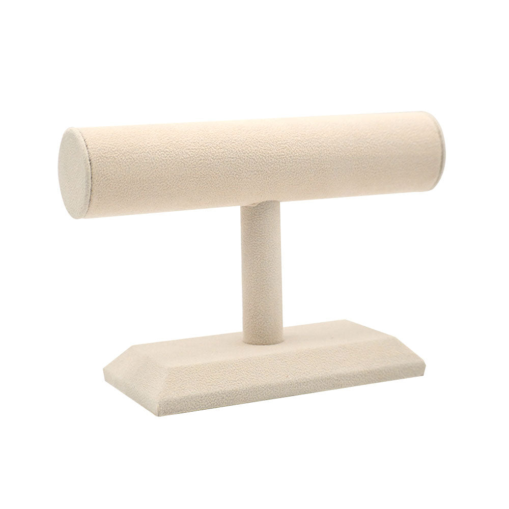 Beige Faux Suede Jewelry Bracelet or Watch Display T Bar