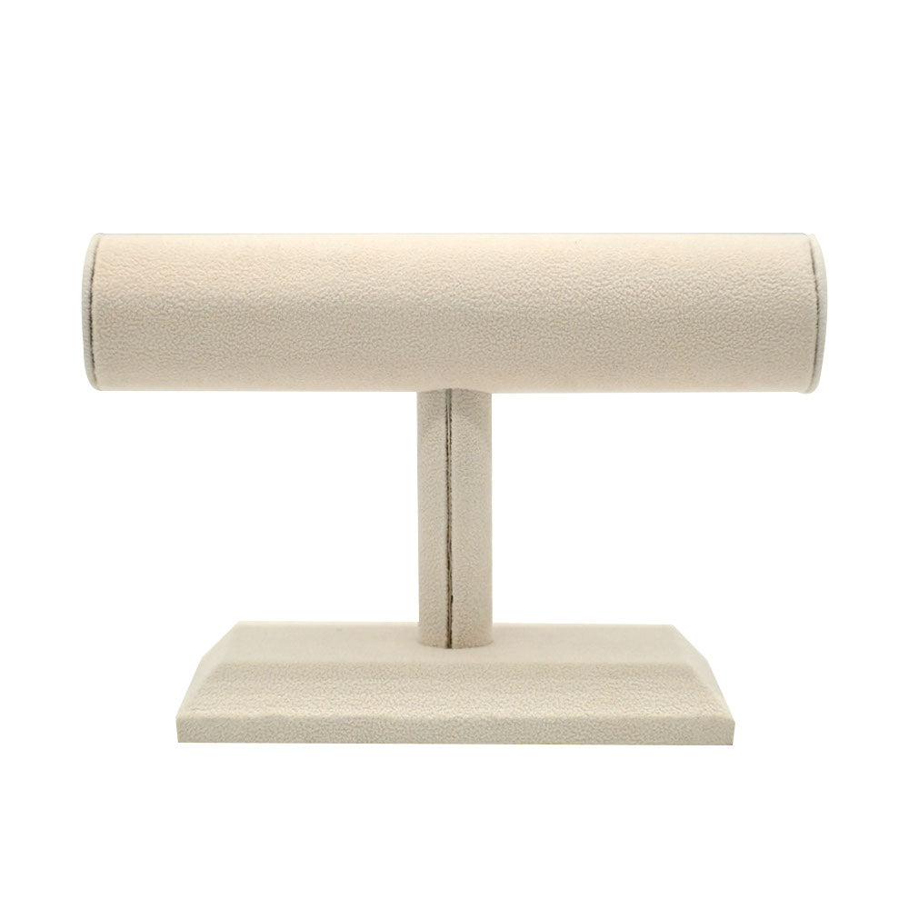 Beige Faux Suede Jewelry Bracelet or Watch Display T Bar