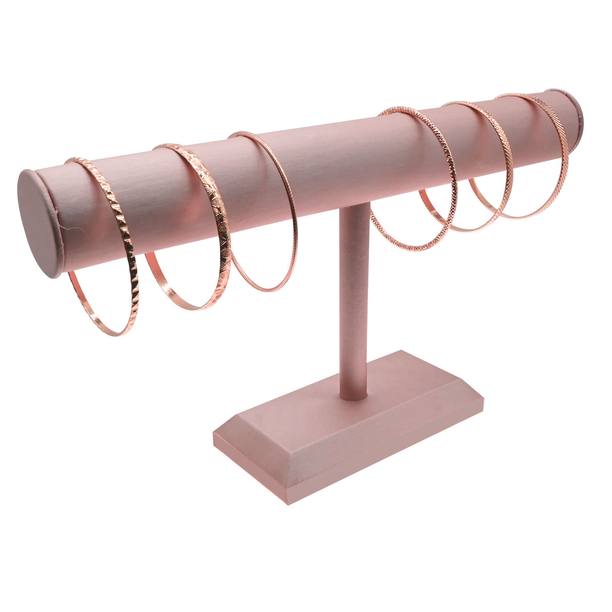 Champagne Pink Jewelry T-Bar Display Stand - 6-3/4" H