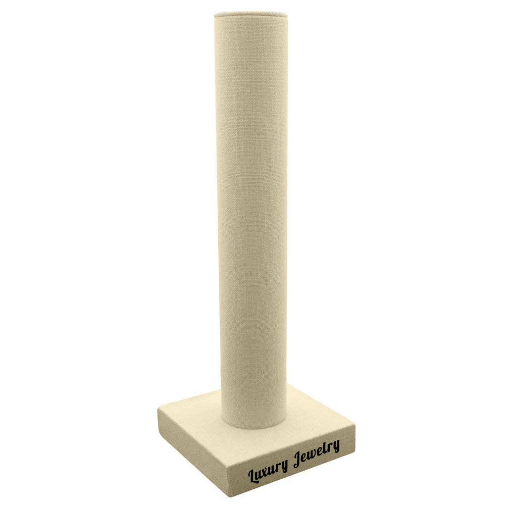 Tan Linen Jewelry Bangle / Bracelet Display Bar