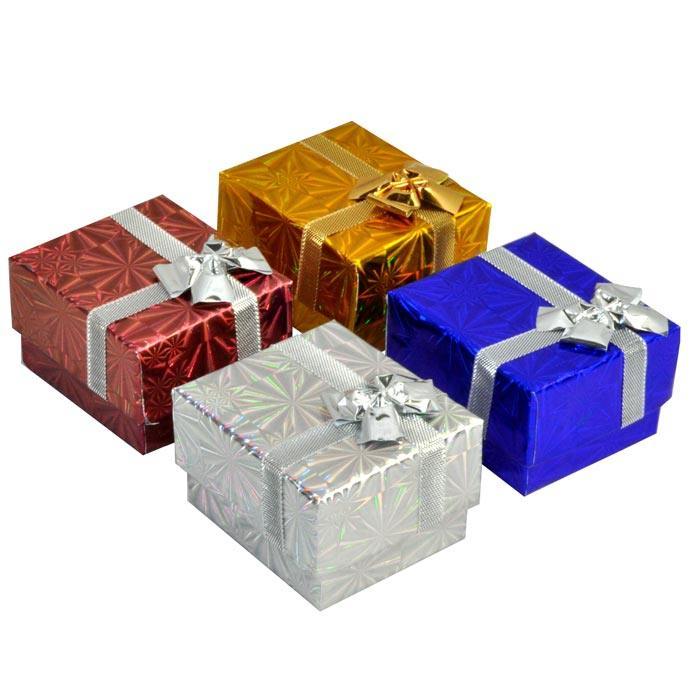 Multi-Color Hologram Jewelry Ring Gift Boxes
